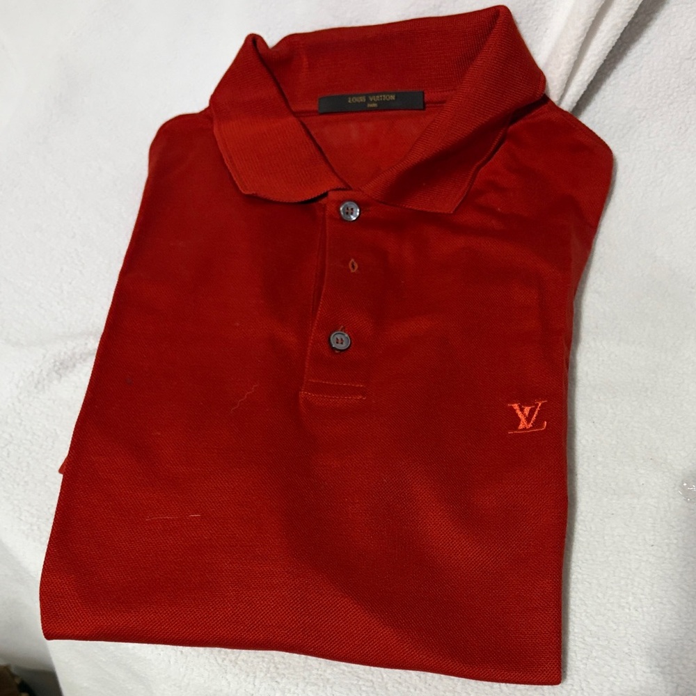 Louis Vuitton Men's Polo in Rich Red